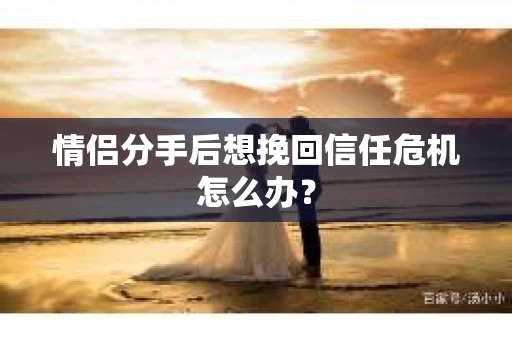 情侣分手后想挽回信任危机怎么办？