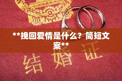 **挽回爱情是什么？简短文案**