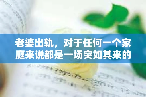 老婆出轨，对于任何一个家庭来说都是一场突如其来的风暴。面对这样的困境，如何挽回婚姻，重拾家庭的和谐，成为了许多人迫切想要了解的问题。今天，我们就来聊聊这个敏感而现实的话题——老婆出轨最好的挽回办法。