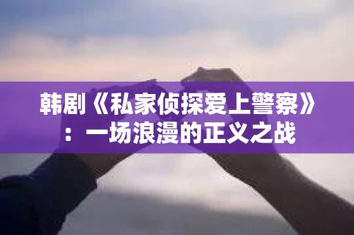 韩剧《私家侦探爱上警察》：一场浪漫的正义之战