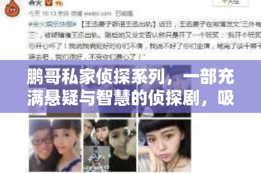 鹏哥私家侦探系列，一部充满悬疑与智慧的侦探剧，吸引了无数观众的眼球。今天，就让我带你走进这个充满神秘色彩的侦探世界，一起在线观看鹏哥私家侦探系列，感受那扣人心弦的故事情节。