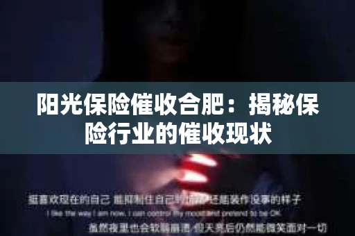 阳光保险催收合肥：揭秘保险行业的催收现状