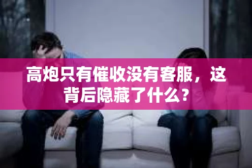高炮只有催收没有客服，这背后隐藏了什么？