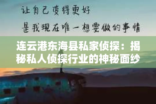 连云港东海县私家侦探：揭秘私人侦探行业的神秘面纱