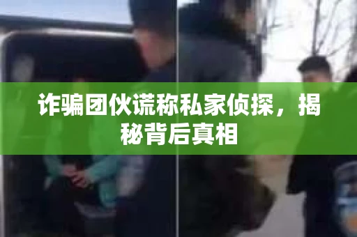 诈骗团伙谎称私家侦探，揭秘背后真相