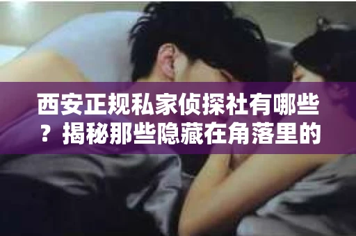 西安正规私家侦探社有哪些？揭秘那些隐藏在角落里的神秘力量