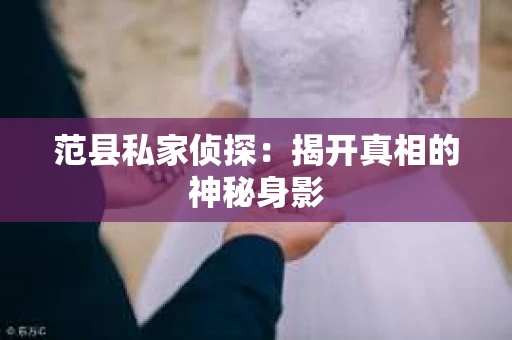 范县私家侦探：揭开真相的神秘身影