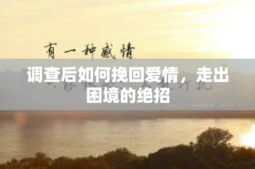 调查后如何挽回爱情，走出困境的绝招