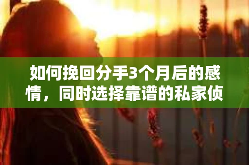 如何挽回分手3个月后的感情，同时选择靠谱的私家侦探社？