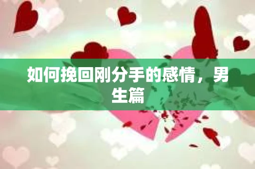 如何挽回刚分手的感情，男生篇