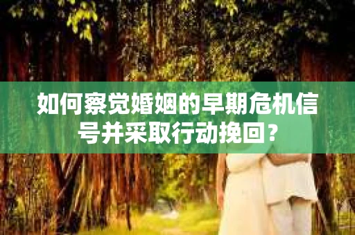 如何察觉婚姻的早期危机信号并采取行动挽回？