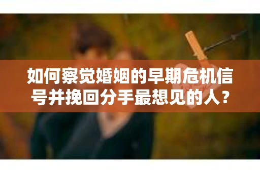 如何察觉婚姻的早期危机信号并挽回分手最想见的人？