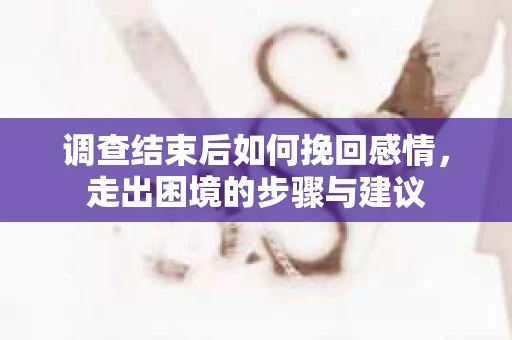 调查结束后如何挽回感情，走出困境的步骤与建议